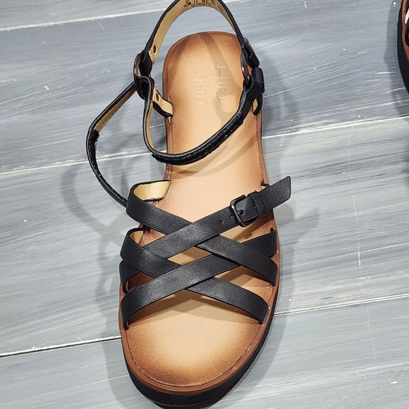 Naturalizer Georgette Sandals Slingback 10.5 Black Strappy Open‎ Toed - Picture 7 of 16